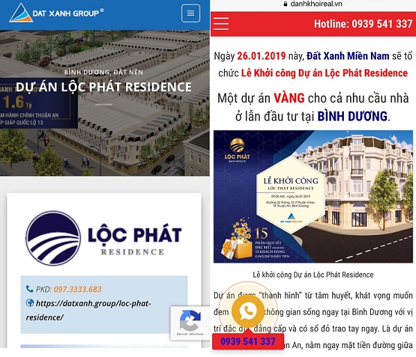 Dự án được đăng bán tràn lan trên các website, mạng xã hội, các sàn bất động sản